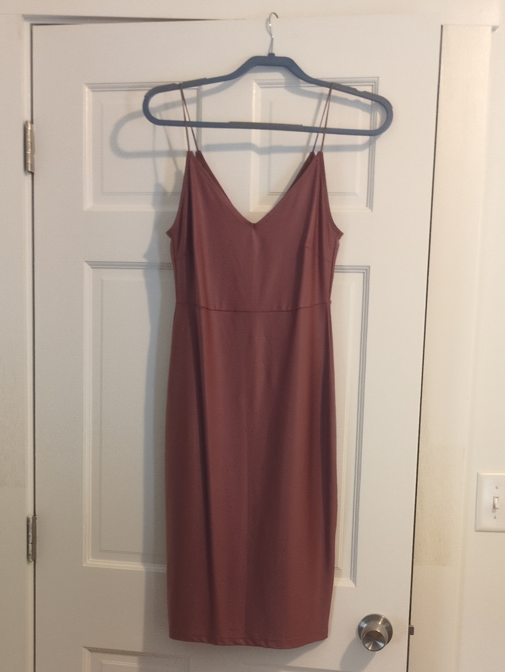 Forever 21 Dusty Rose Slip Midi Dress with Spaghetti Straps